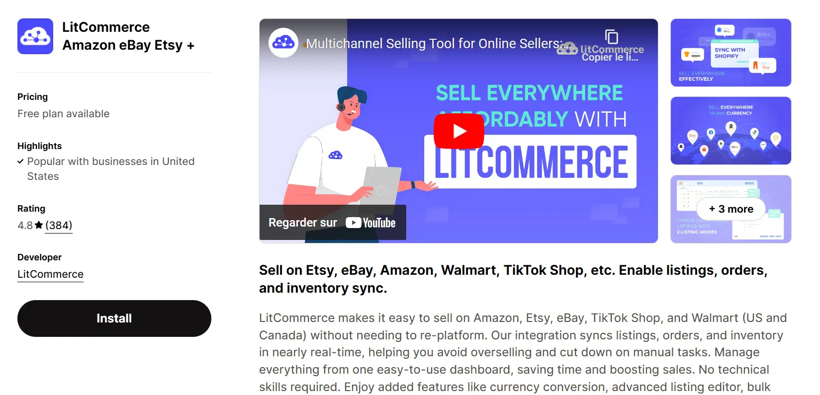 3. LitCommerce Amazon eBay Etsy +